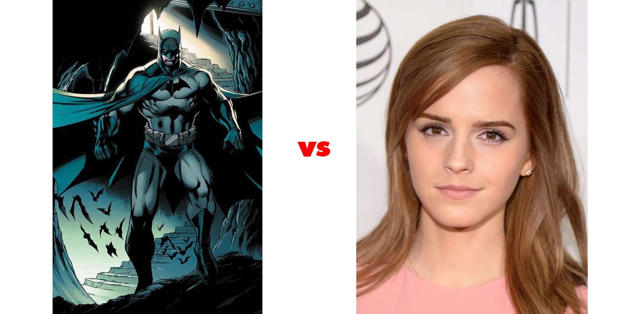 Batman vs Emma Watson on The Big Fat List