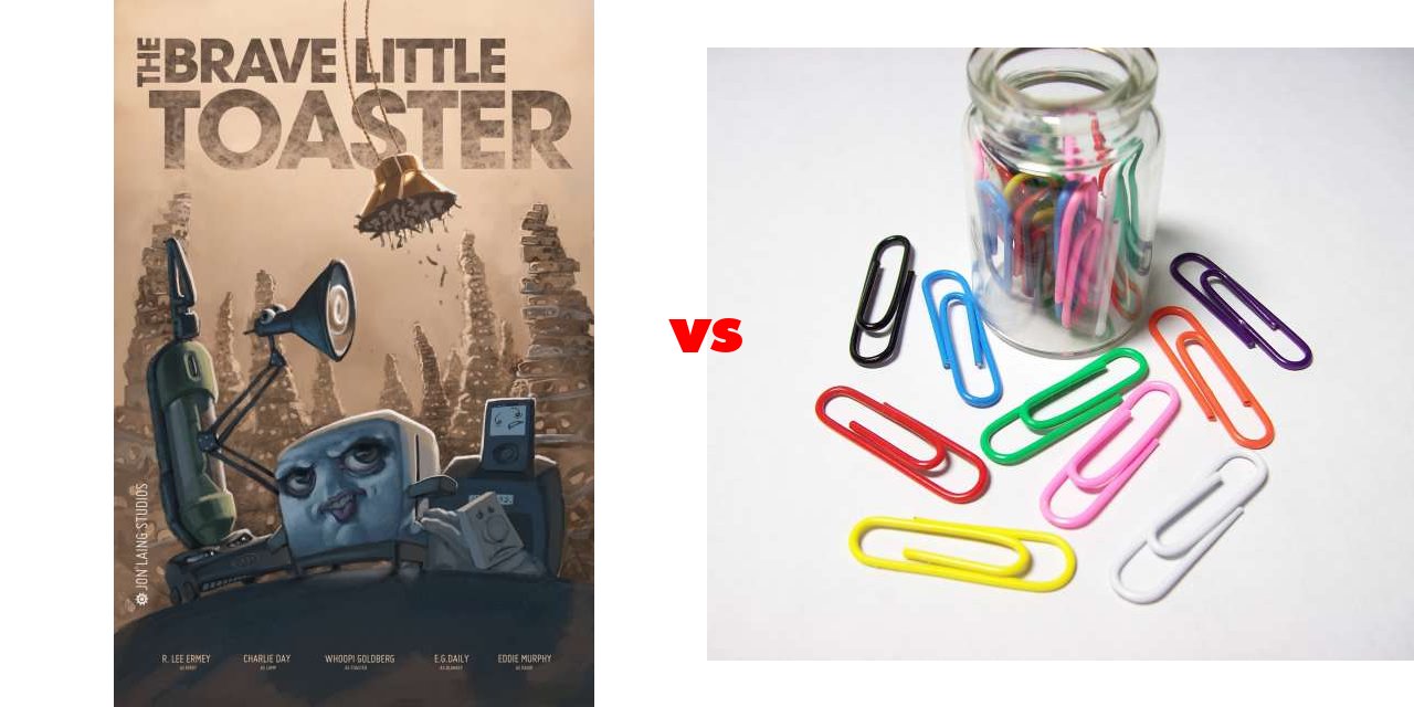 The Brave Little Toaster vs Paper clips on The Big Fat List